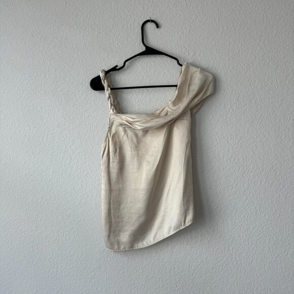 House of Harlow 1960 from Revolve cream asymmetrical silk top🕊️🍸🦪 - Picture 2 of 8